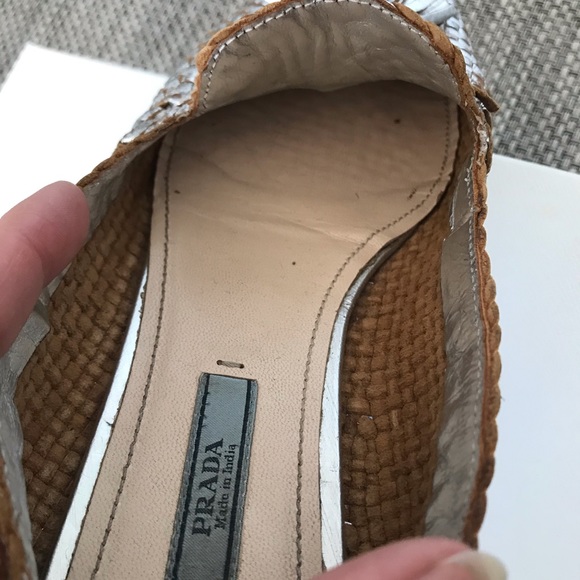 PRADA Silver Loafers - Picture 6 of 14